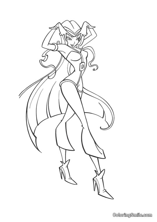 Darcy Usando Sua Magia Darcy Usando Sua Magia - Página para Colorir