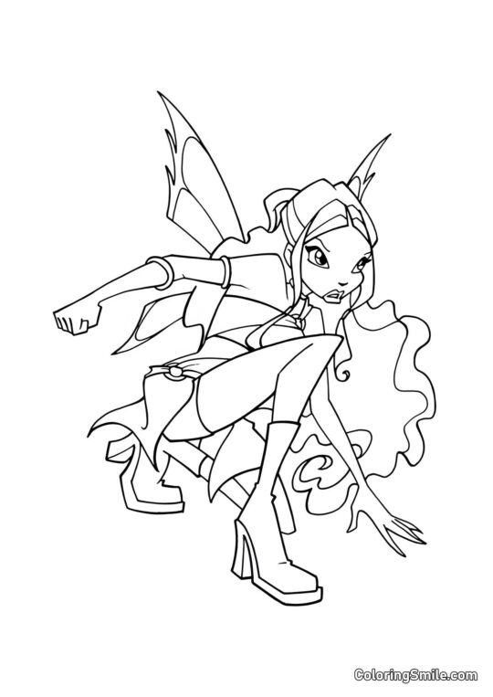 Layla Pronta para Lutar Layla Pronta para Lutar - Página para Colorir