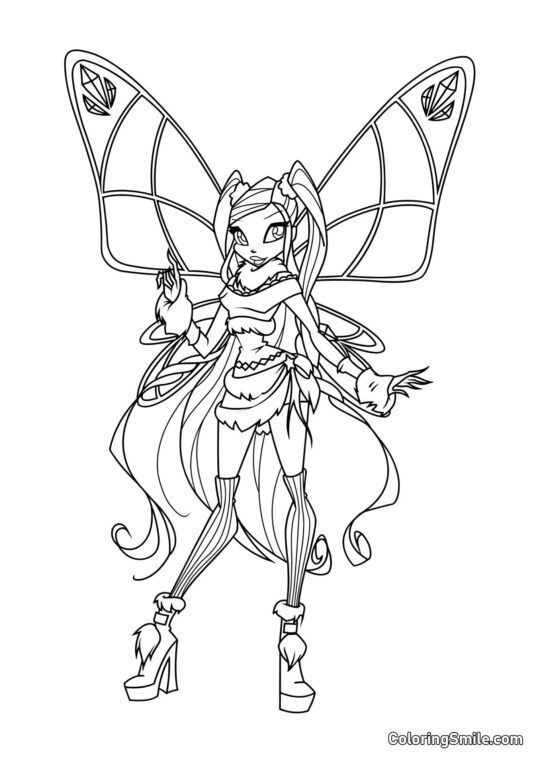 Winx Stella Lovix Winx Stella Lovix - Página para Colorir