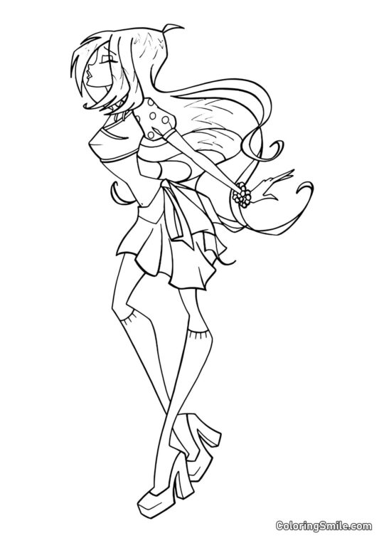 O Beijo de Flora O Beijo de Flora - Página para Colorir