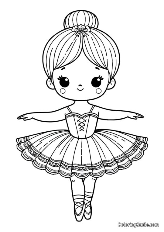 Boneca Bailarina Boneca Bailarina - Página para Colorir