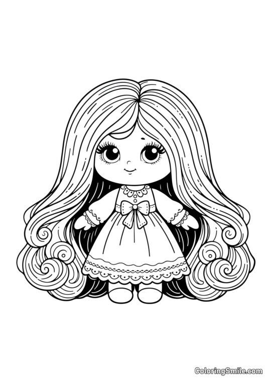 Boneca Fashion para Bebês Boneca Fashion para Bebês - Página para Colorir