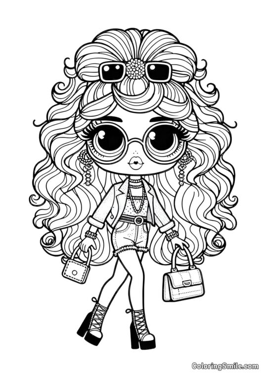 Boneca Professora LOL Boneca Professora LOL - Página para Colorir