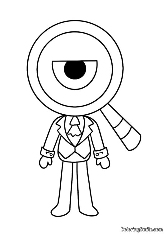 Roger do Mundo do Dandy - Página para Colorir