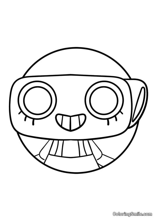 Retrato de Shelly do Mundo do Dandy - Página para Colorir