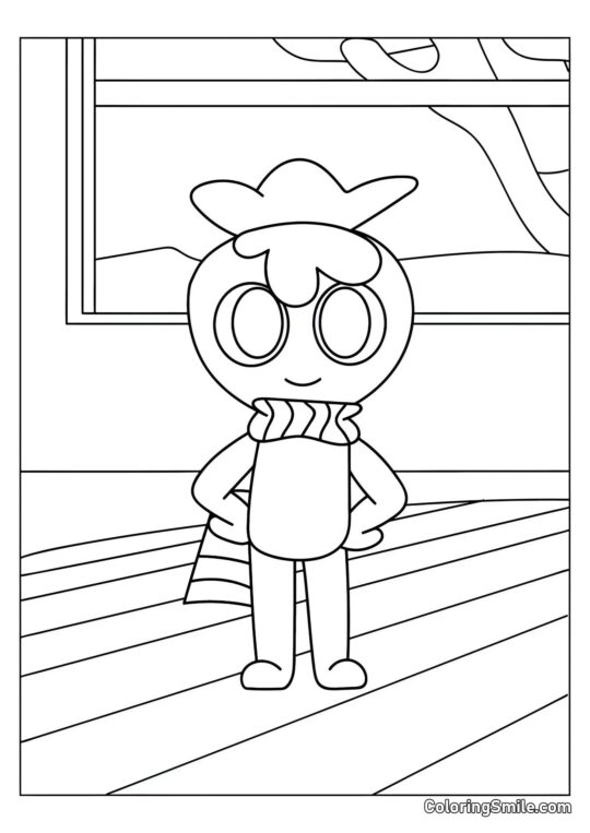 Broto do Mundo do Dandy - Página para Colorir