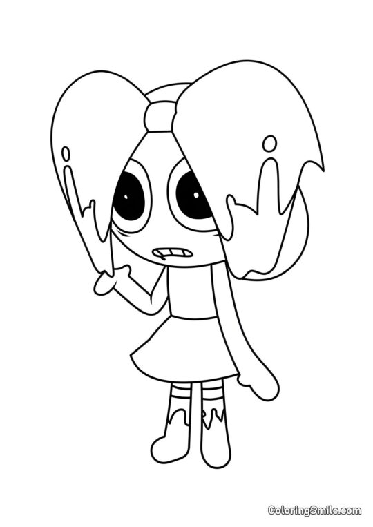 Poppy Retorcida - Página para Colorir