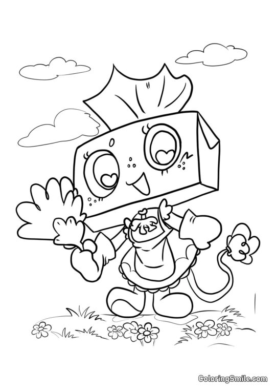 Tisha do Mundo do Dandy - Página para Colorir