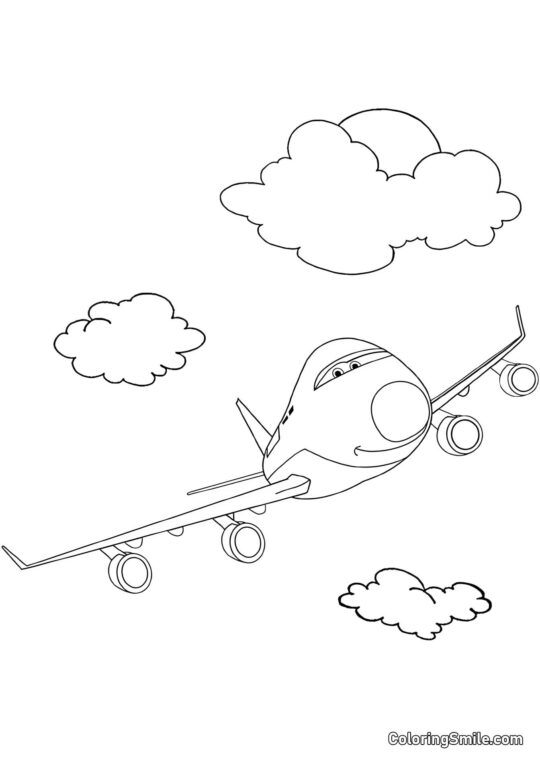 Carro-avião - Página para Colorir