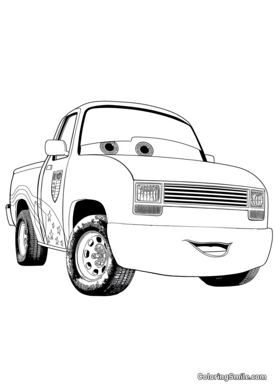 Carro pickup - Página para Colorir