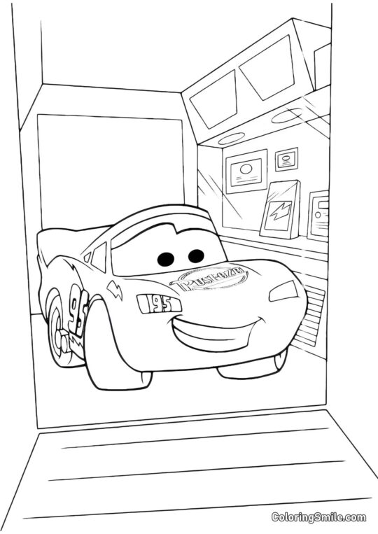 McQueen feliz - Página para Colorir