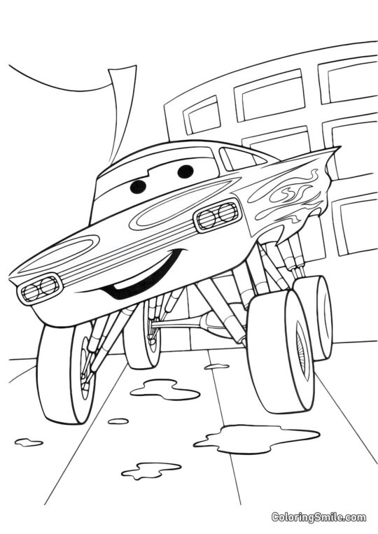 Ramone no lava-rápido - Página para Colorir