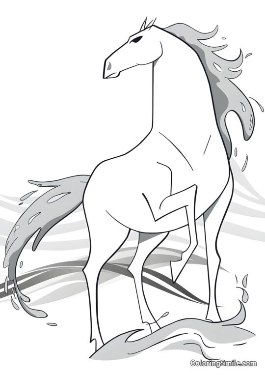 Nokk de Frozen 2 - Página para Colorir