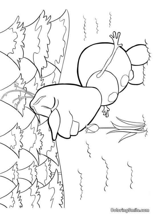 Olaf cheira uma flor - Página para Colorir